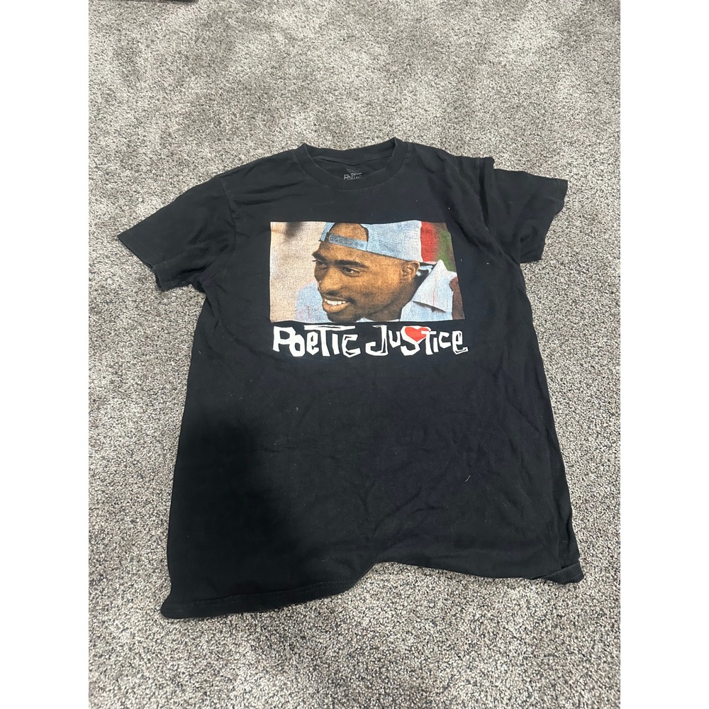 Poetic Justice Tupac Shakur Graphic T-Shirt Mens‎ Medium Black 2Pac Movie Tee